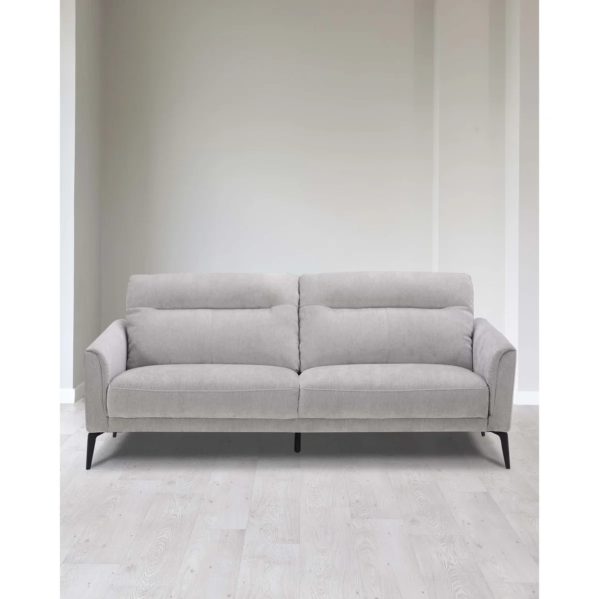 Brooks Light Grey Fabric Pleat 3 Seater Sofa – image 7