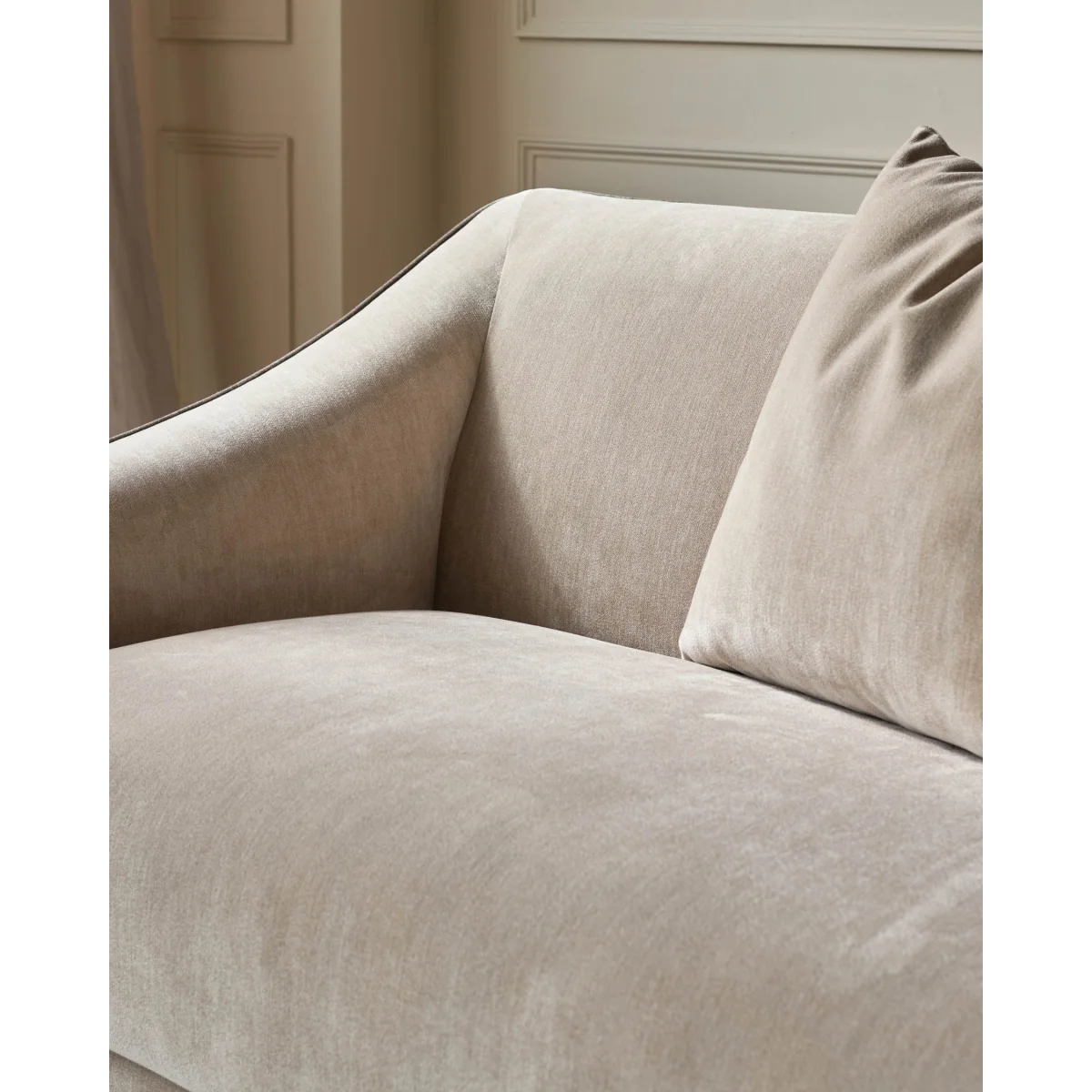 Julep champagne fabric 3 seater sofa – image 4