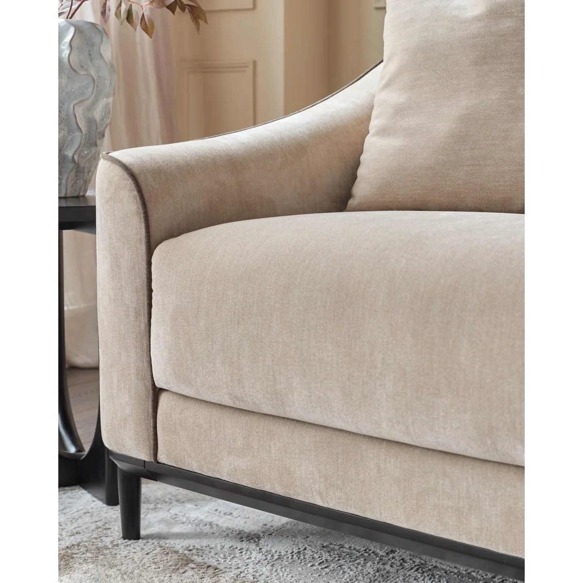 Julep champagne fabric 3 seater sofa – image 8