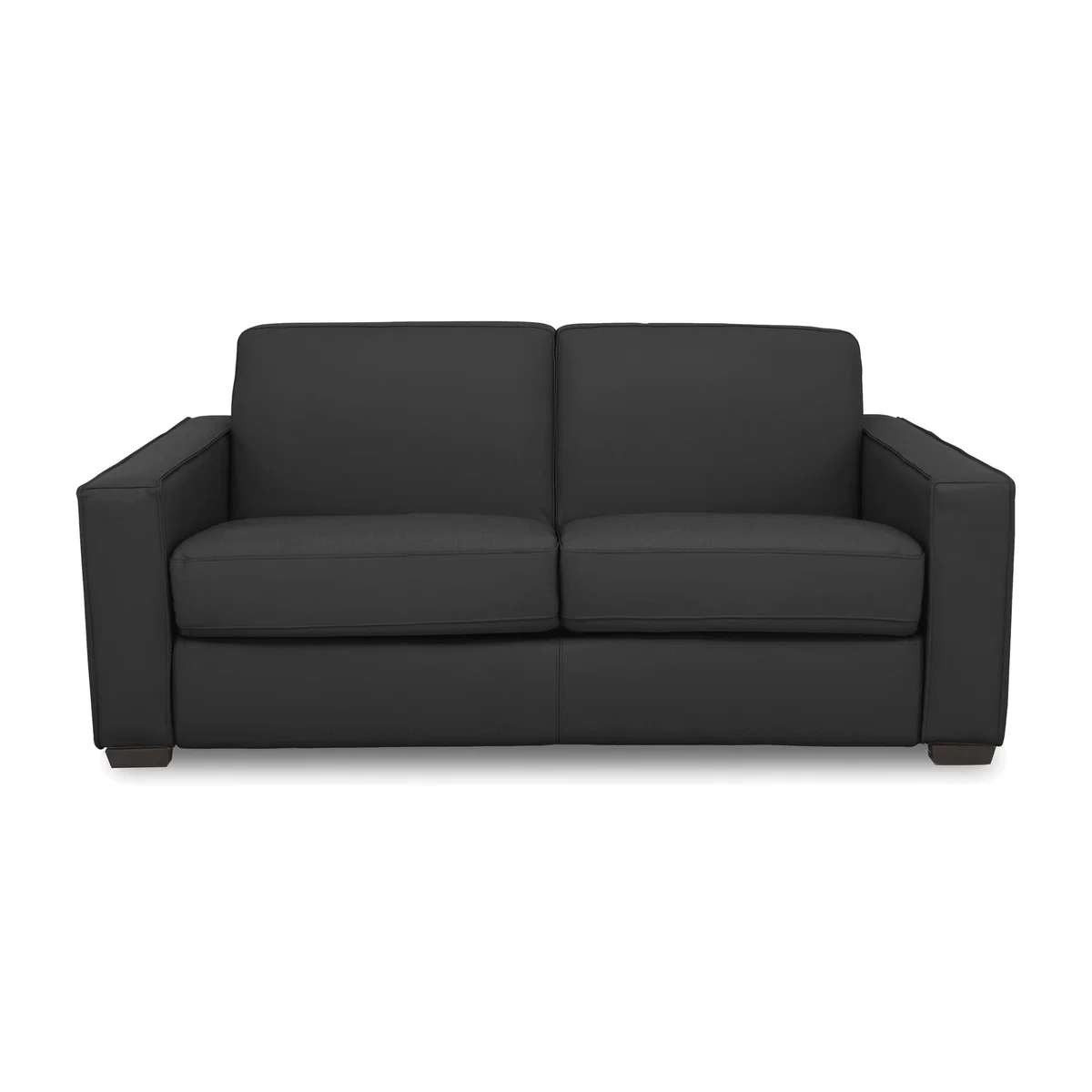 Parma 2 Seater Leather Sofa - Black – image 1