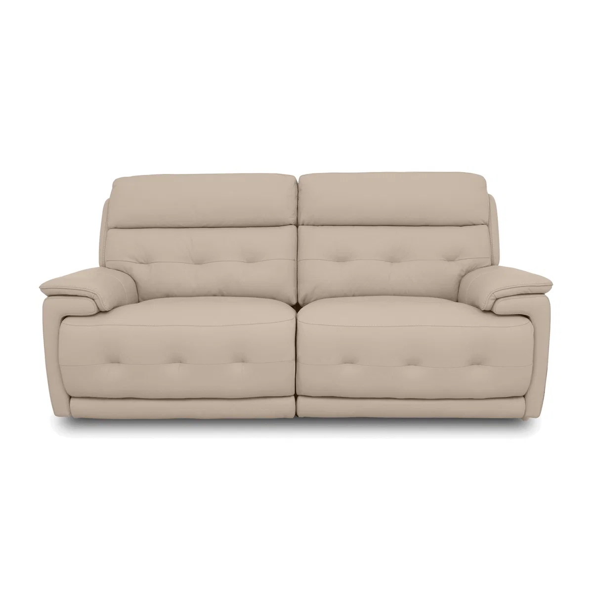 Brescia Leather 3 Seater Sofa with Power Recliner - NC Pebble – image 1