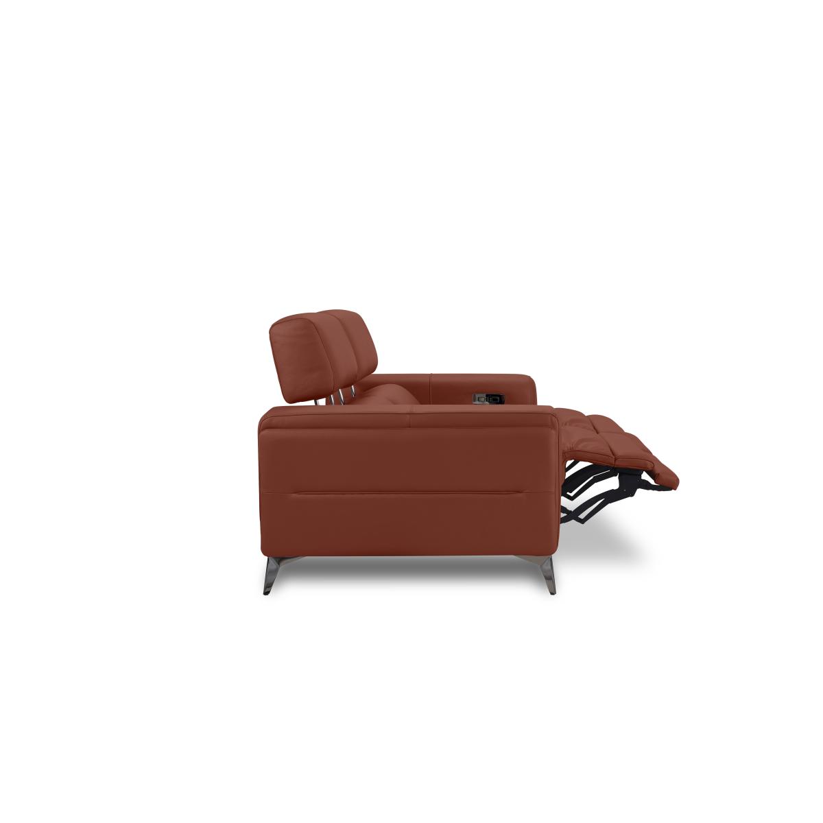 Action Leather 2 Seater Sofa - Burgundy – image 6