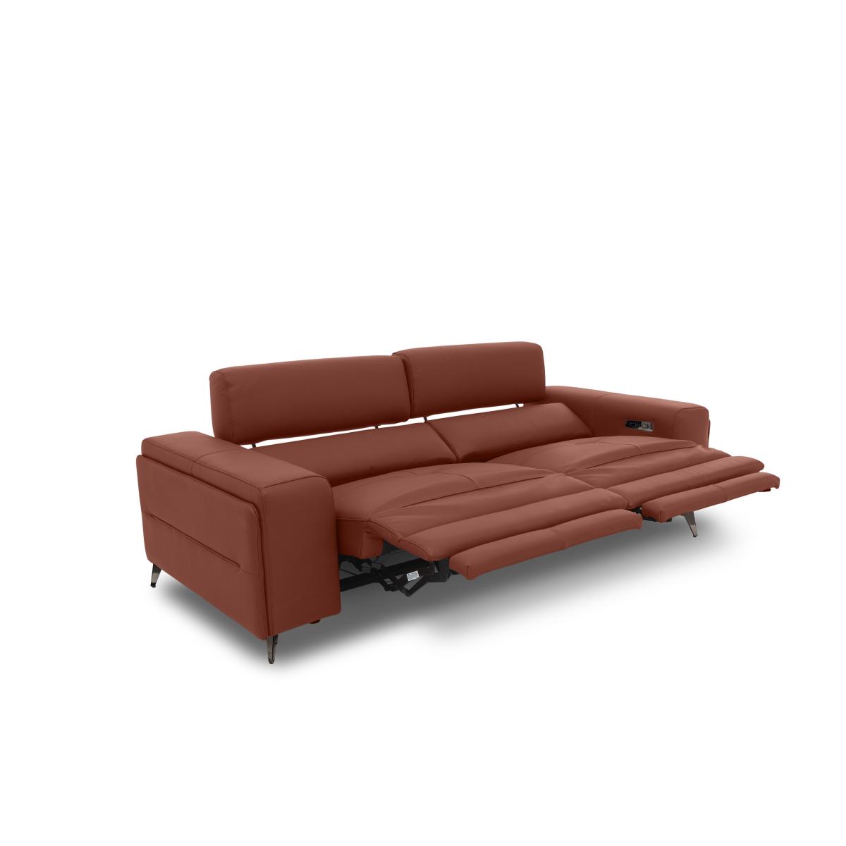Action Leather 3 Seater Sofa - Grey – image 6