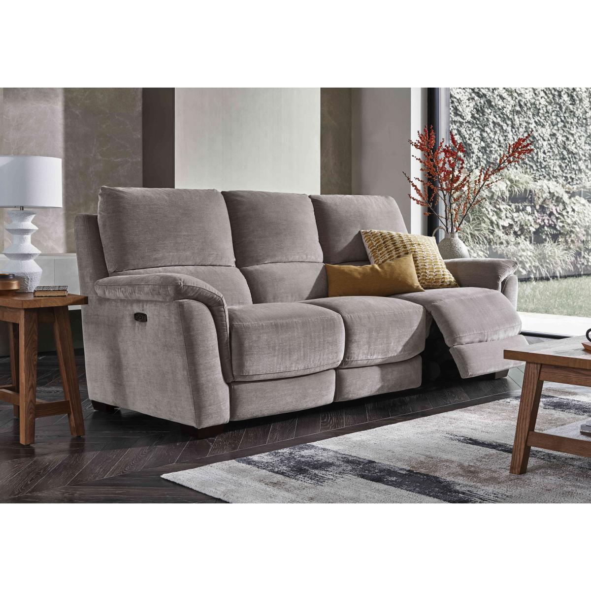 Medio 3 Seater Fabric Sofa with Power Recliner – image 3