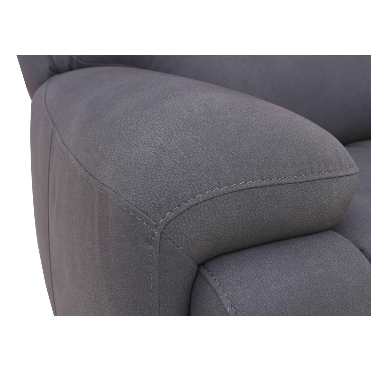 Cinemax 2 Seater Fabric Sofa with Power Recliner - Classic Brown – image 2