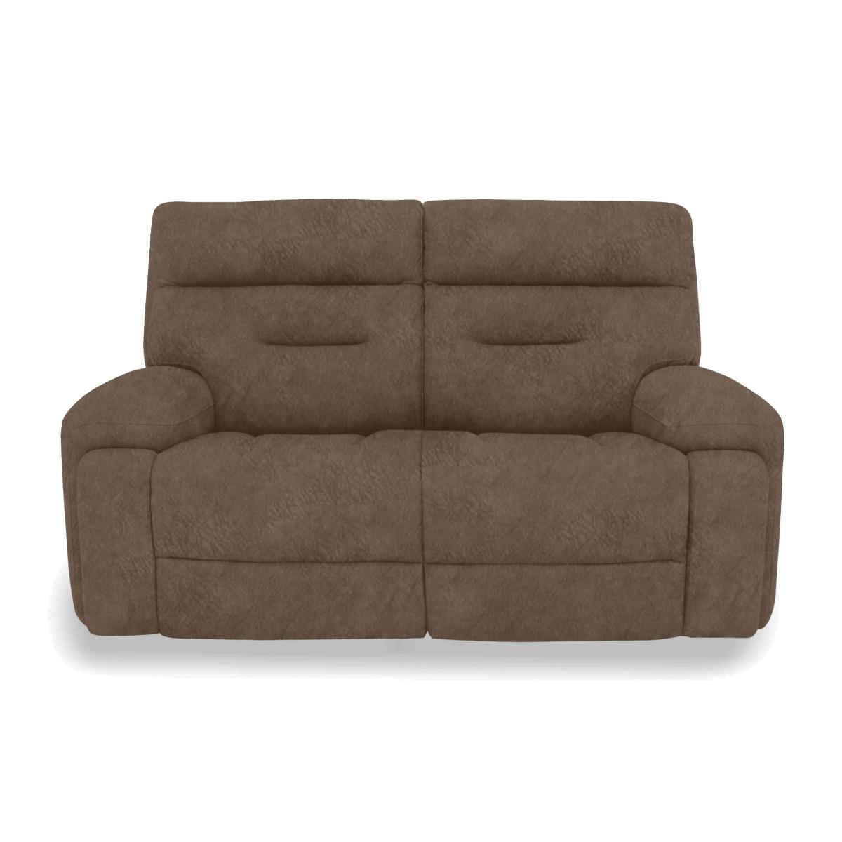Cinemax 2 Seater Fabric Sofa with Power Recliner - Classic Brown – image 1