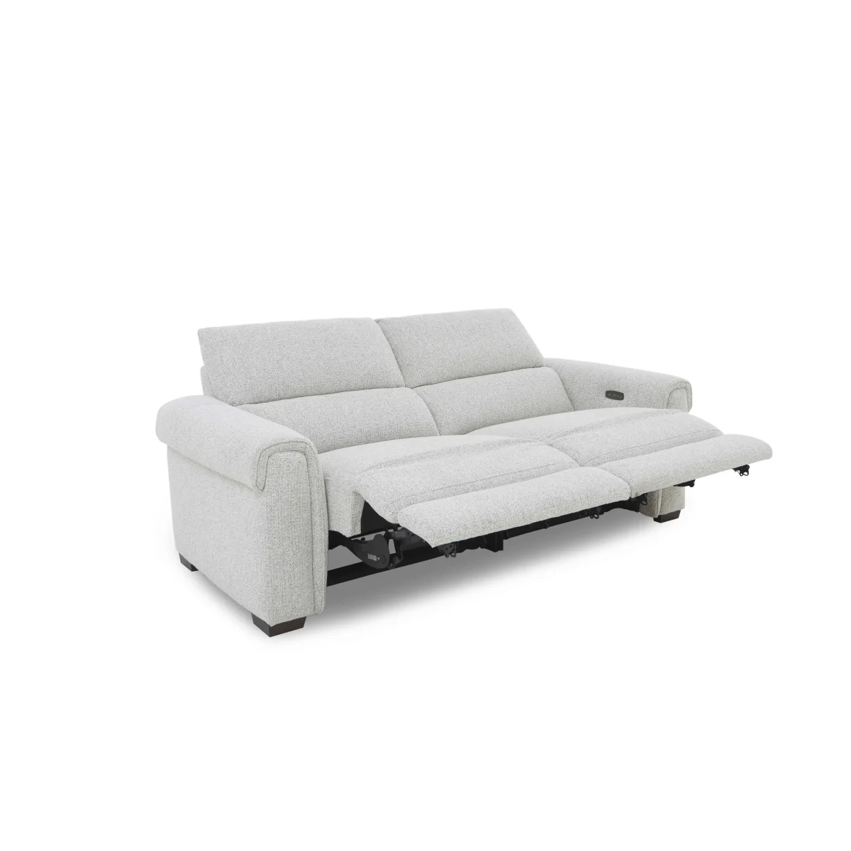 Nixon Set of Two 3 Seater Fabric Power Recliner Sofas - Oyster – image 6