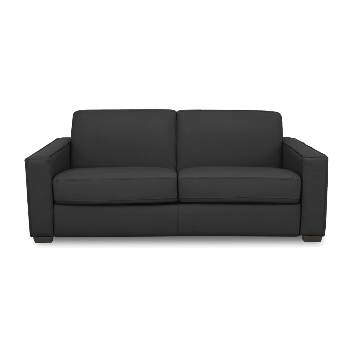 Parma 3 Seater Leather Sofa - Black – image 1