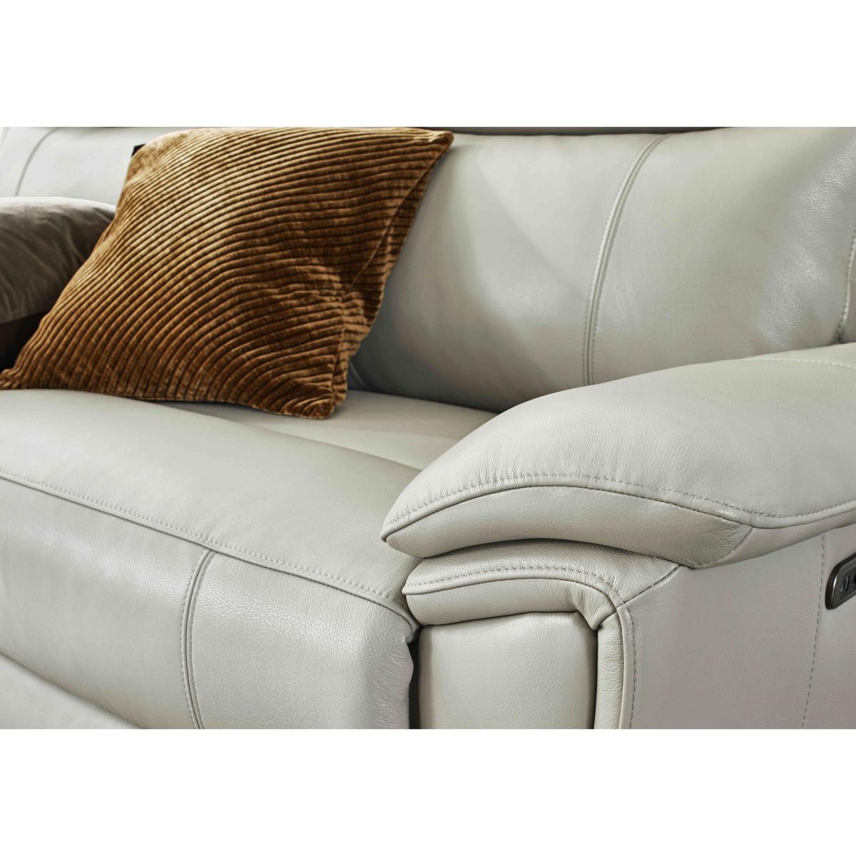 Panache Leather 2 Seater Sofa with Power Recliner – image 3