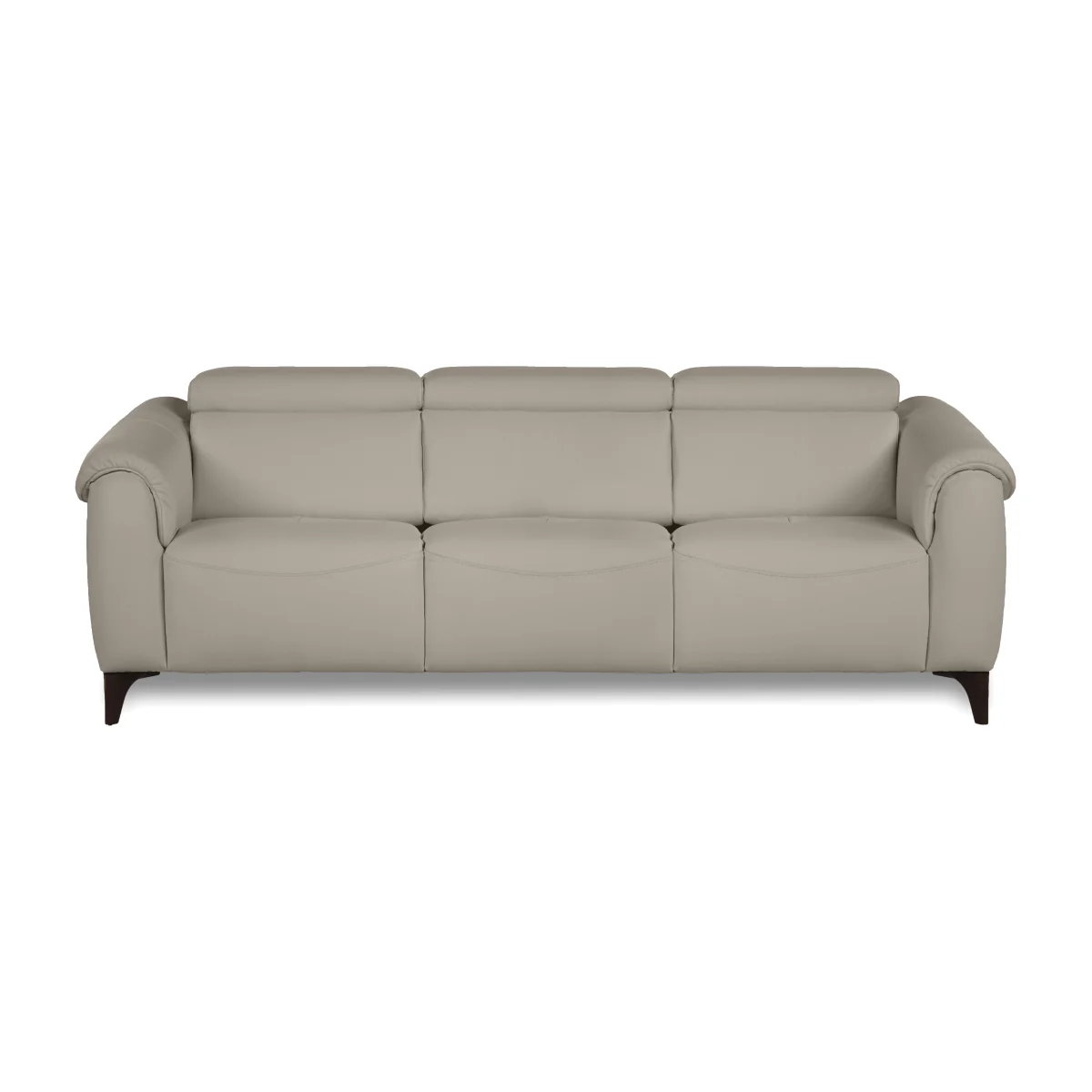 Nicoletti - Nicole 3 Seater 3 Cushion Leather Sofa - Torello Fango – image 1