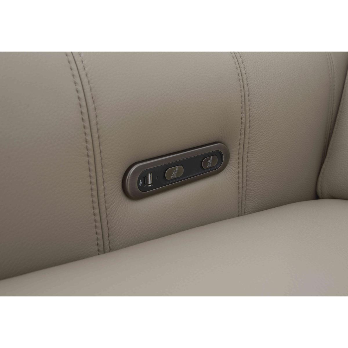 Elphaba Leather 2 Seater Sofa with Storage Arms – image 4