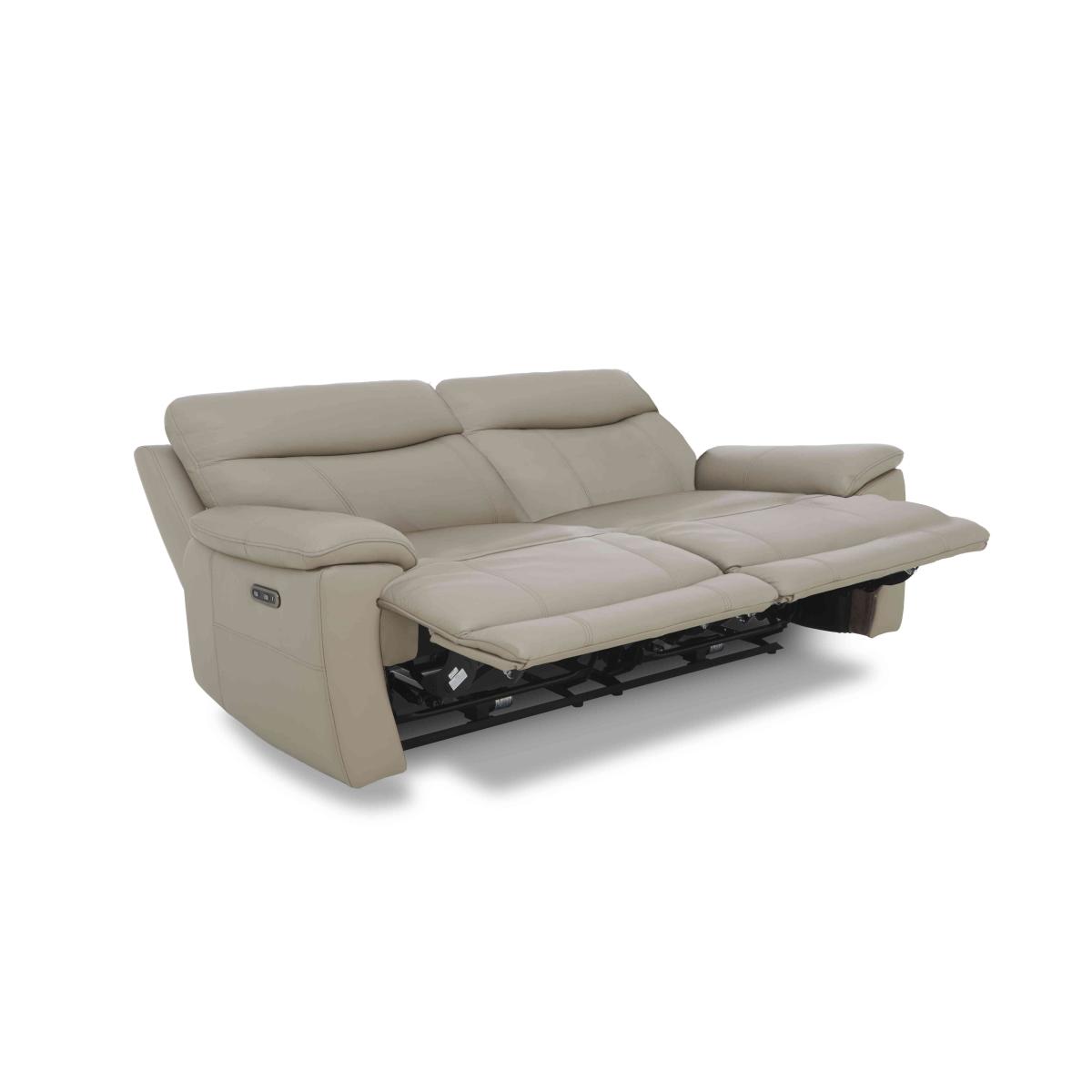 Sloane 3 Seater Leather Power Recliner Sofa - Florida Graphite – image 8