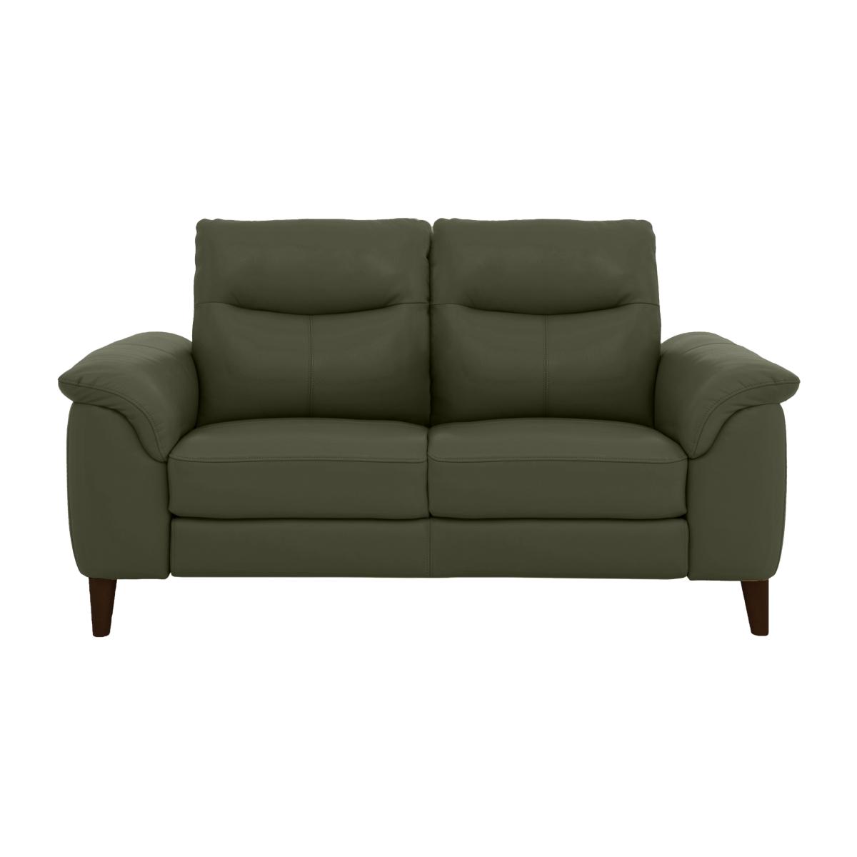 Morgan 2 Seater Leather Sofa - Oslo Pine – image 1