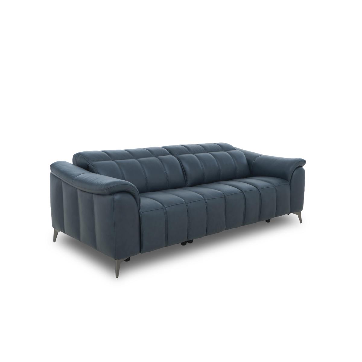 Angelo Leather 3 Seater Sofa - Natural Milled Navy – image 3