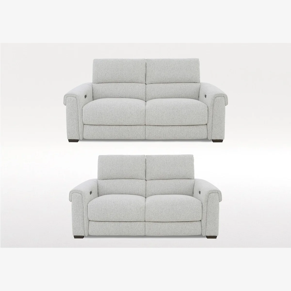 Nixon 3 Seater and 2 Seater Fabric Power Recliner Sofa Set - Oyster – image 1