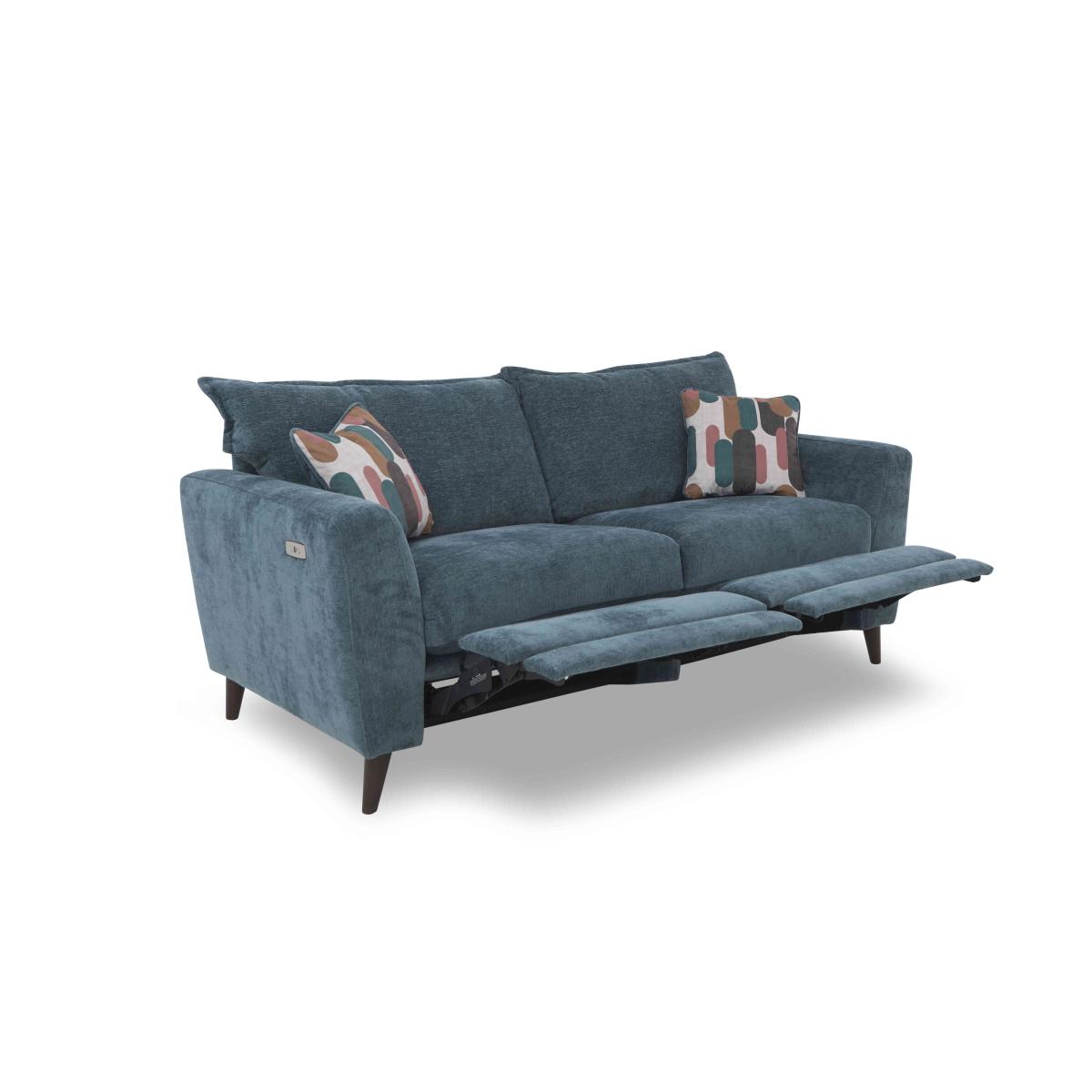 Sofia 3 Seater Fabric Sofa with Power Recliner – image 4