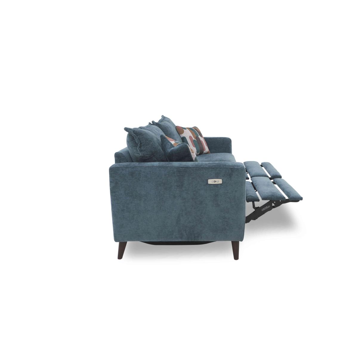 Sofia 3 Seater Fabric Sofa with Power Recliner – image 5