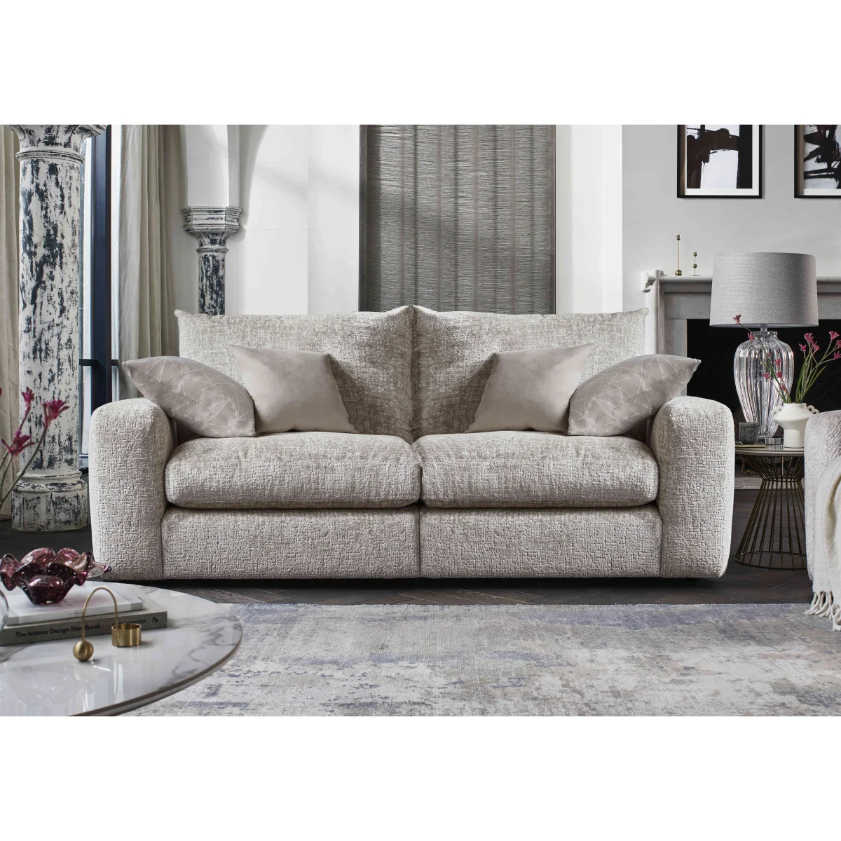 Pandora 4 Seater Split Frame Foam Fill Sofa - Plain Mink - Sofas and Armchairs - In Time for Christmas – image 2