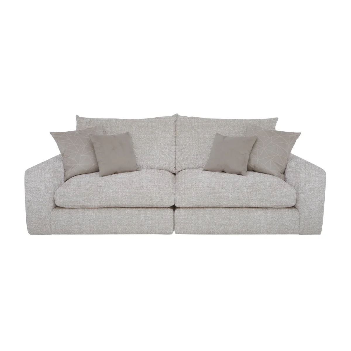 Pandora 4 Seater Split Frame Foam Fill Sofa - Plain Mink - Sofas and Armchairs - In Time for Christmas – image 1