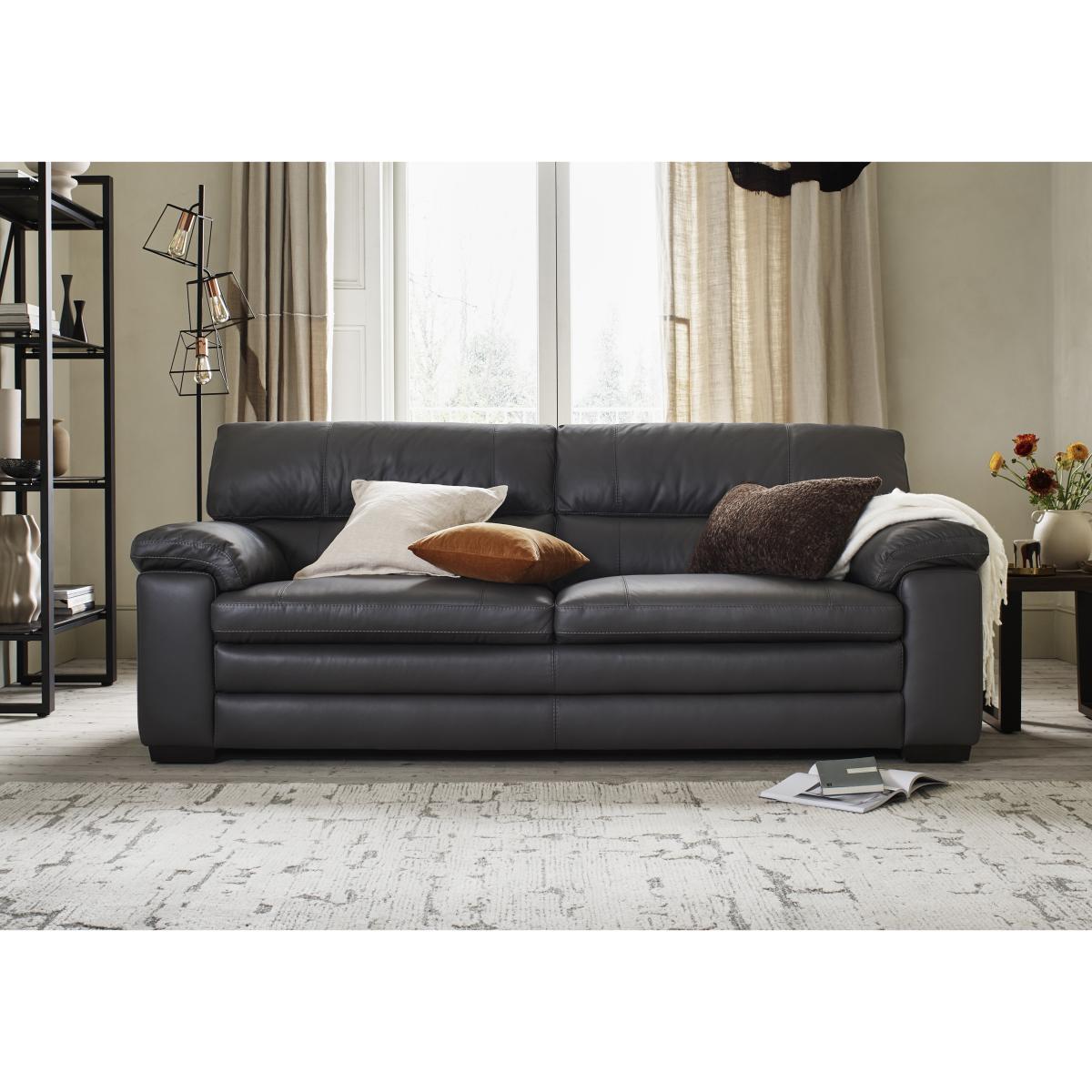 Cozee Leather 2.5 Seater Sofa - Shale Grey – image 2