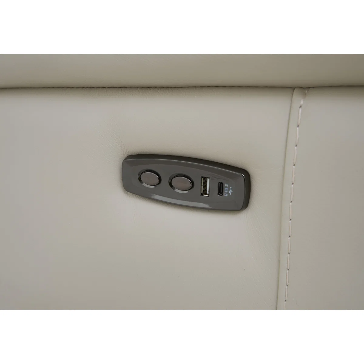 Brescia Leather 3 Seater Sofa - Frost – image 8