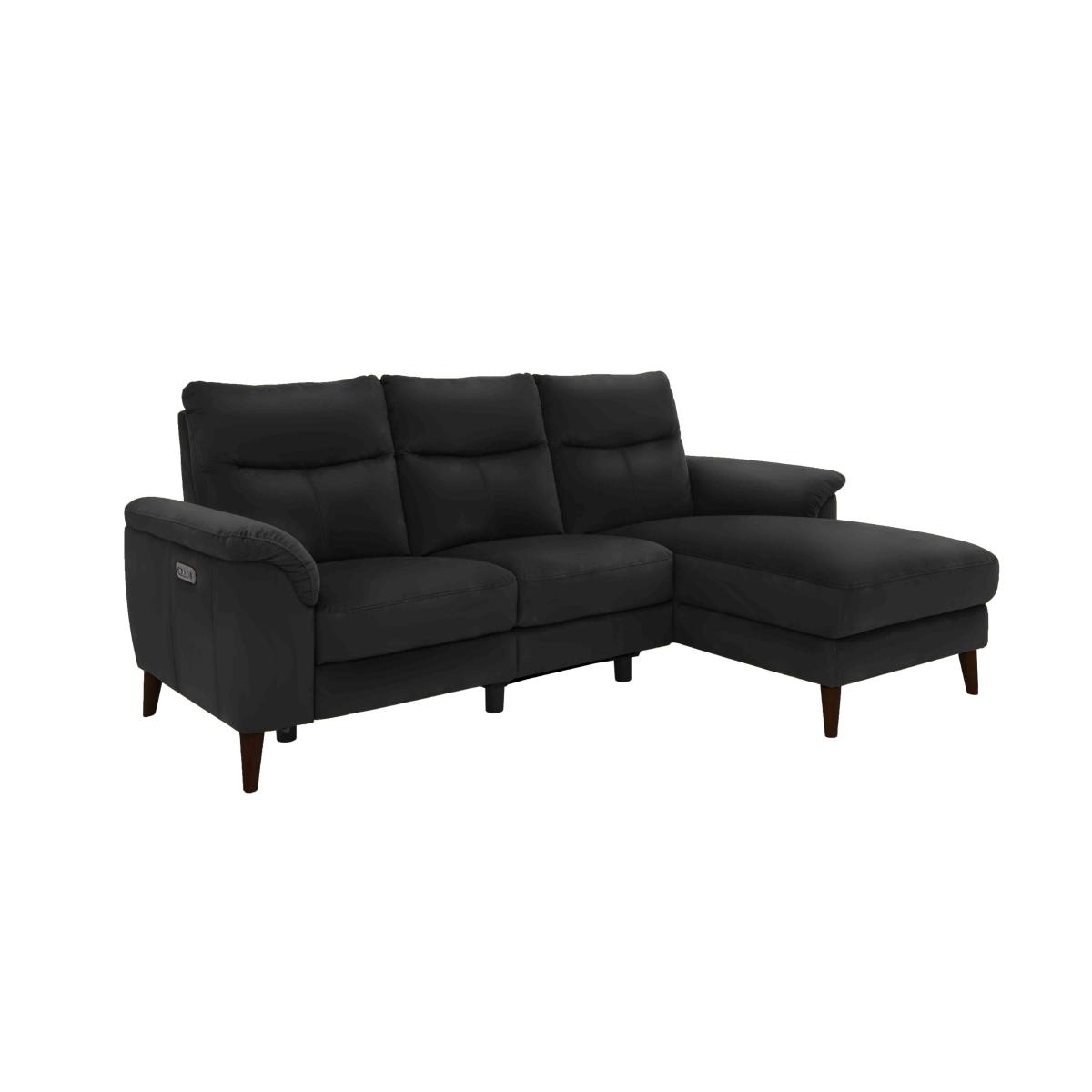 Morgan 3 Seater Leather Sofa with Right Hand Facing Chaise End - Oslo Pine – image 4