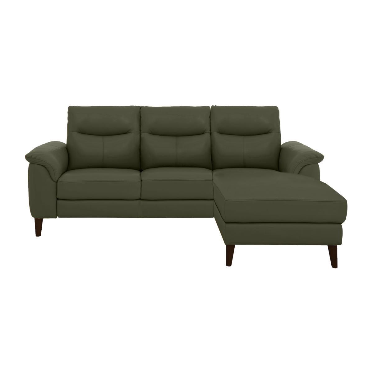 Morgan 3 Seater Leather Sofa with Right Hand Facing Chaise End - Oslo Pine – image 1