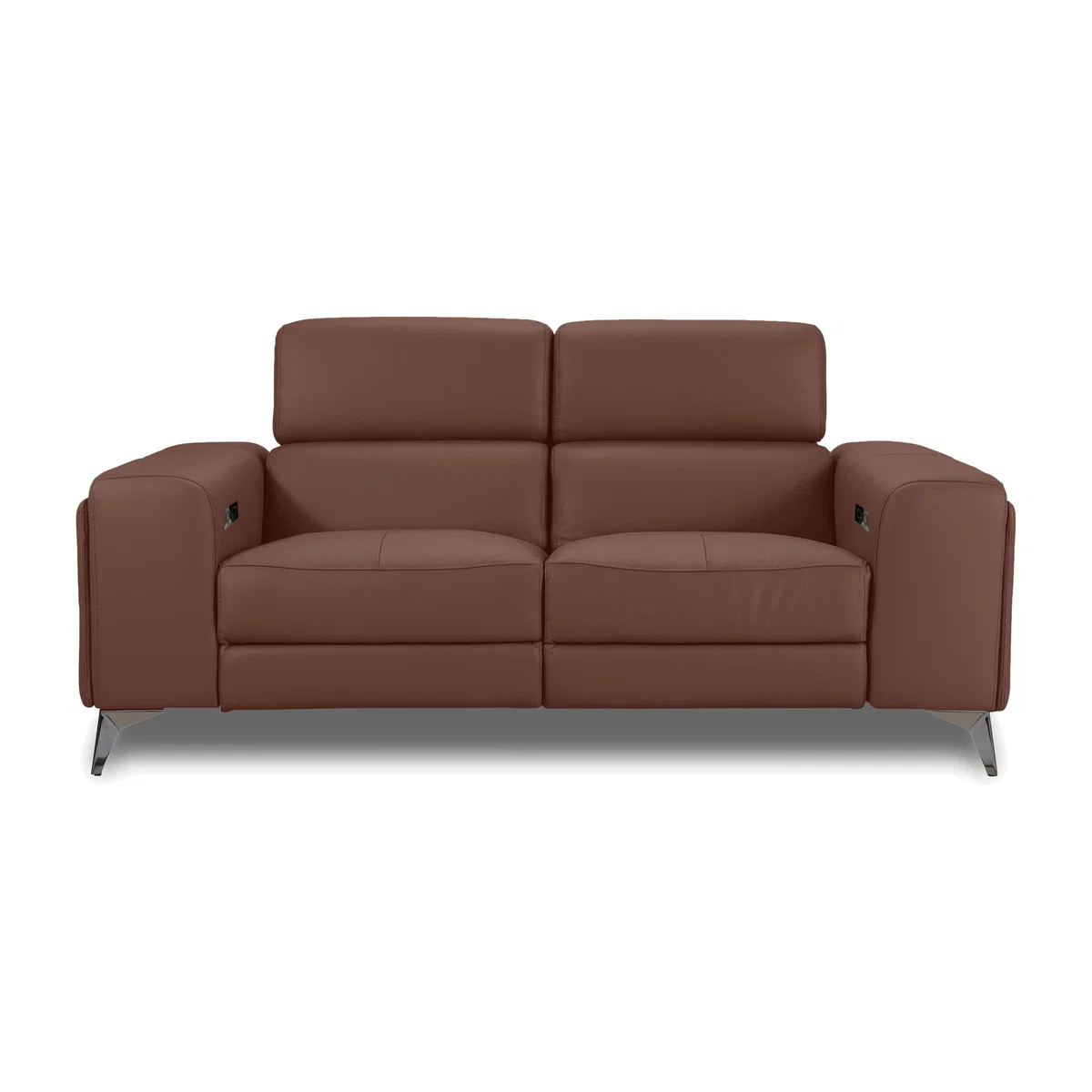 Action Leather 2 Seater Sofa with Power Recliner - Natural Redmaple – image 1