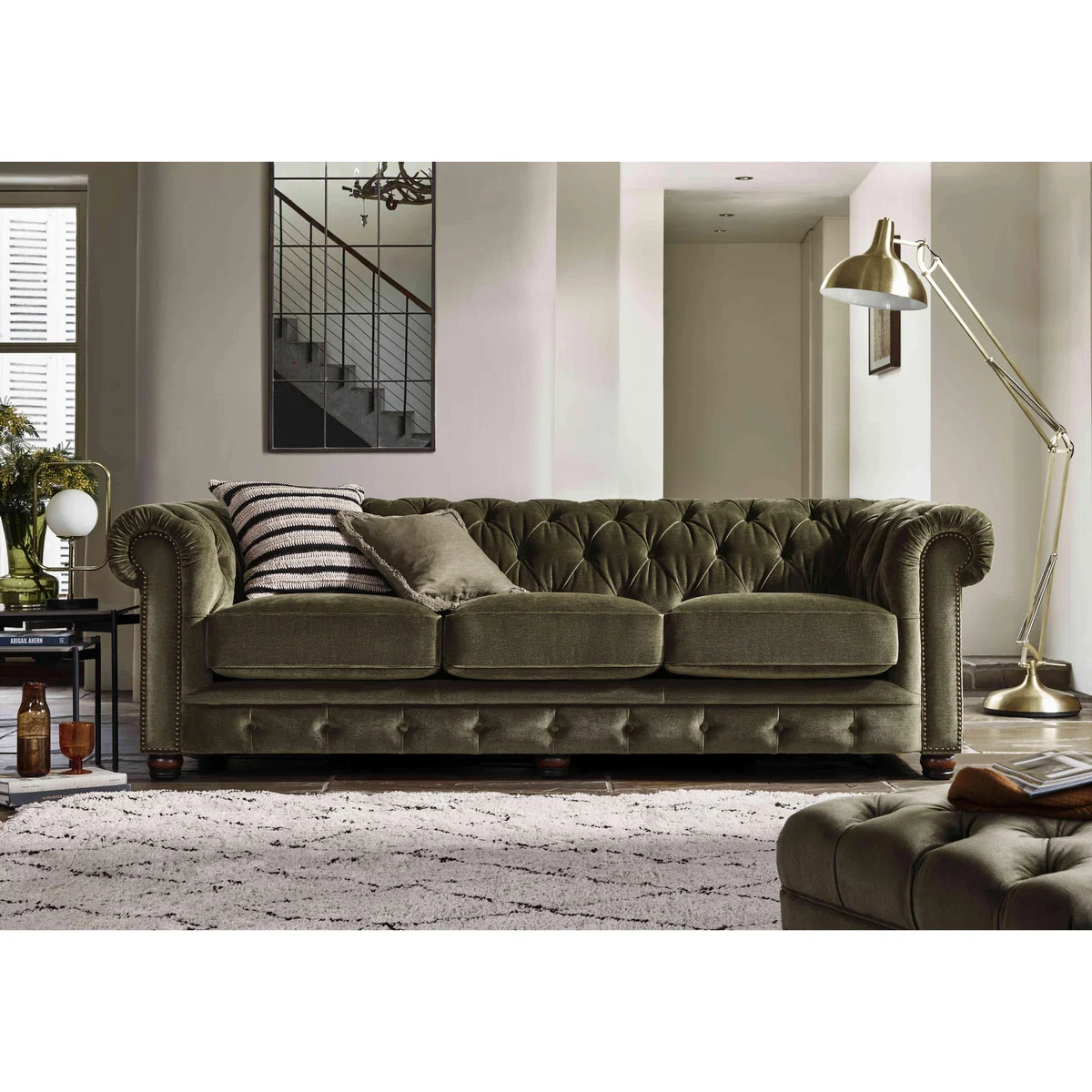 At The Helm - Shackleton 4 Seater Fabric Chesterfield Sofa – image 2