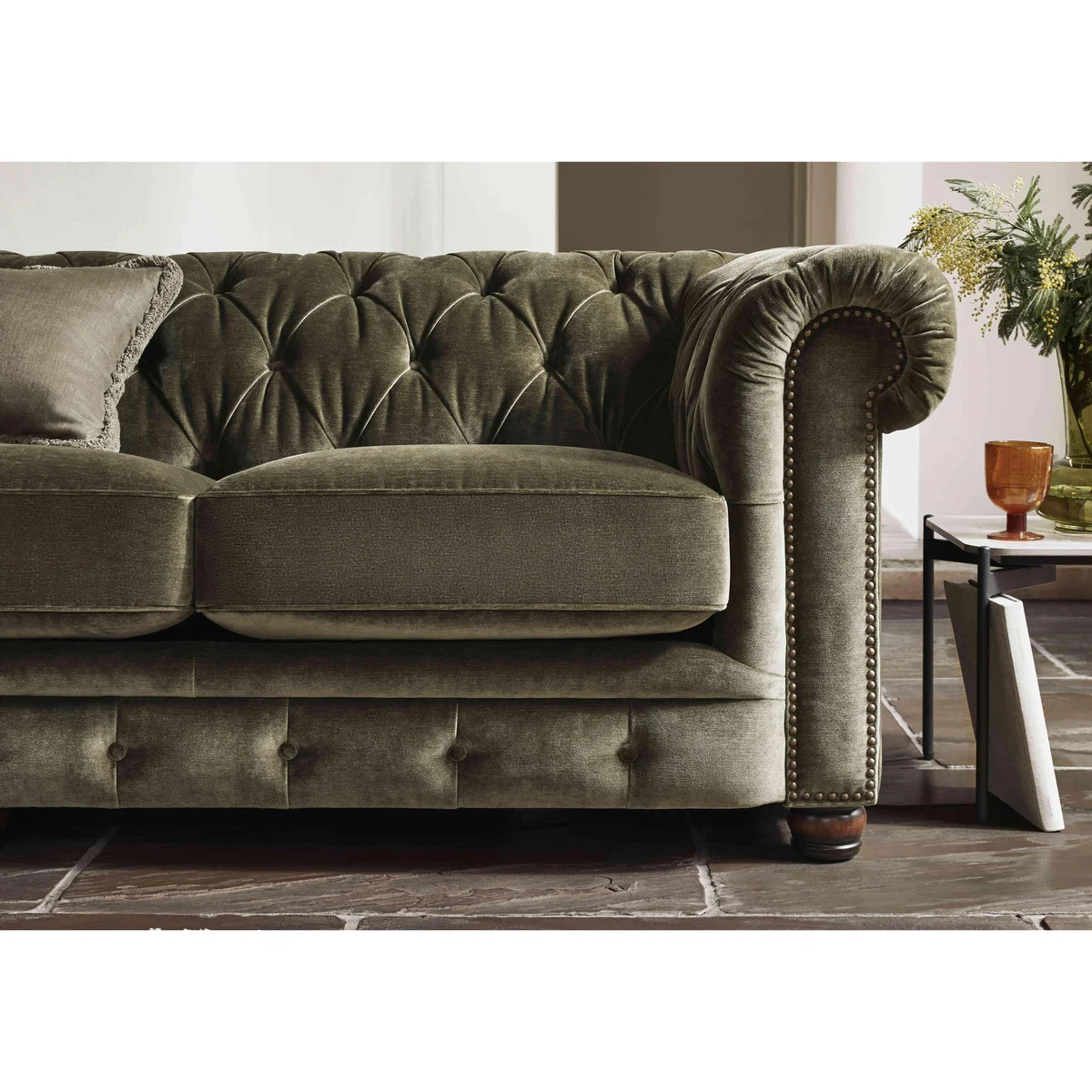 At The Helm - Shackleton 4 Seater Fabric Chesterfield Sofa – image 3