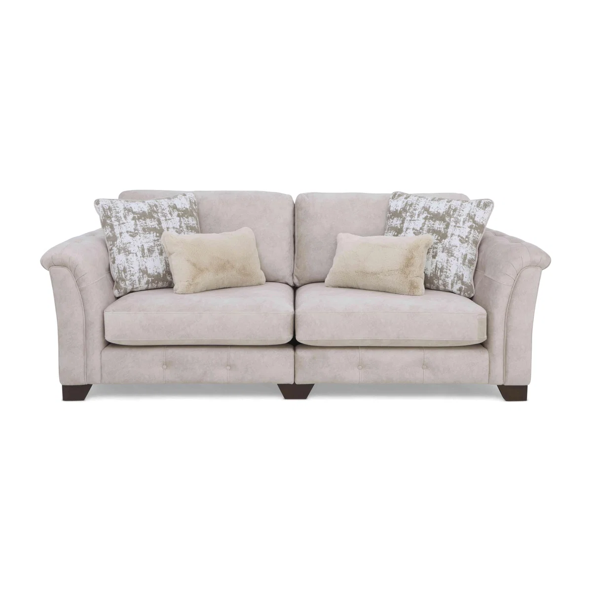 Boutique Aura 4 Seater Classic Back Split Frame Sofa - Enzo Cream – image 1