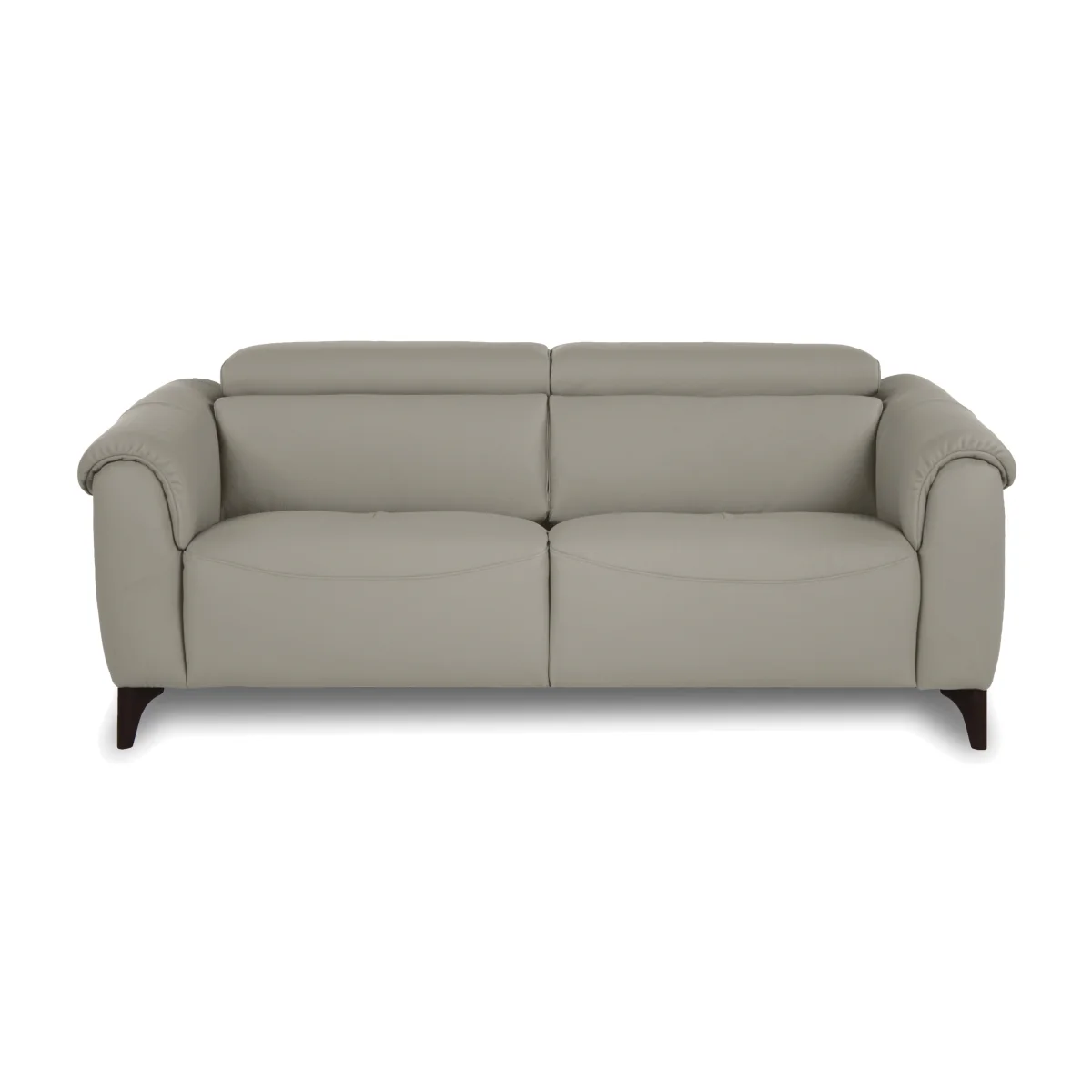 Nicoletti - Nicole 3 Seater Leather Power Recliner Sofa with Power Headrests - Torello Tortora – image 1