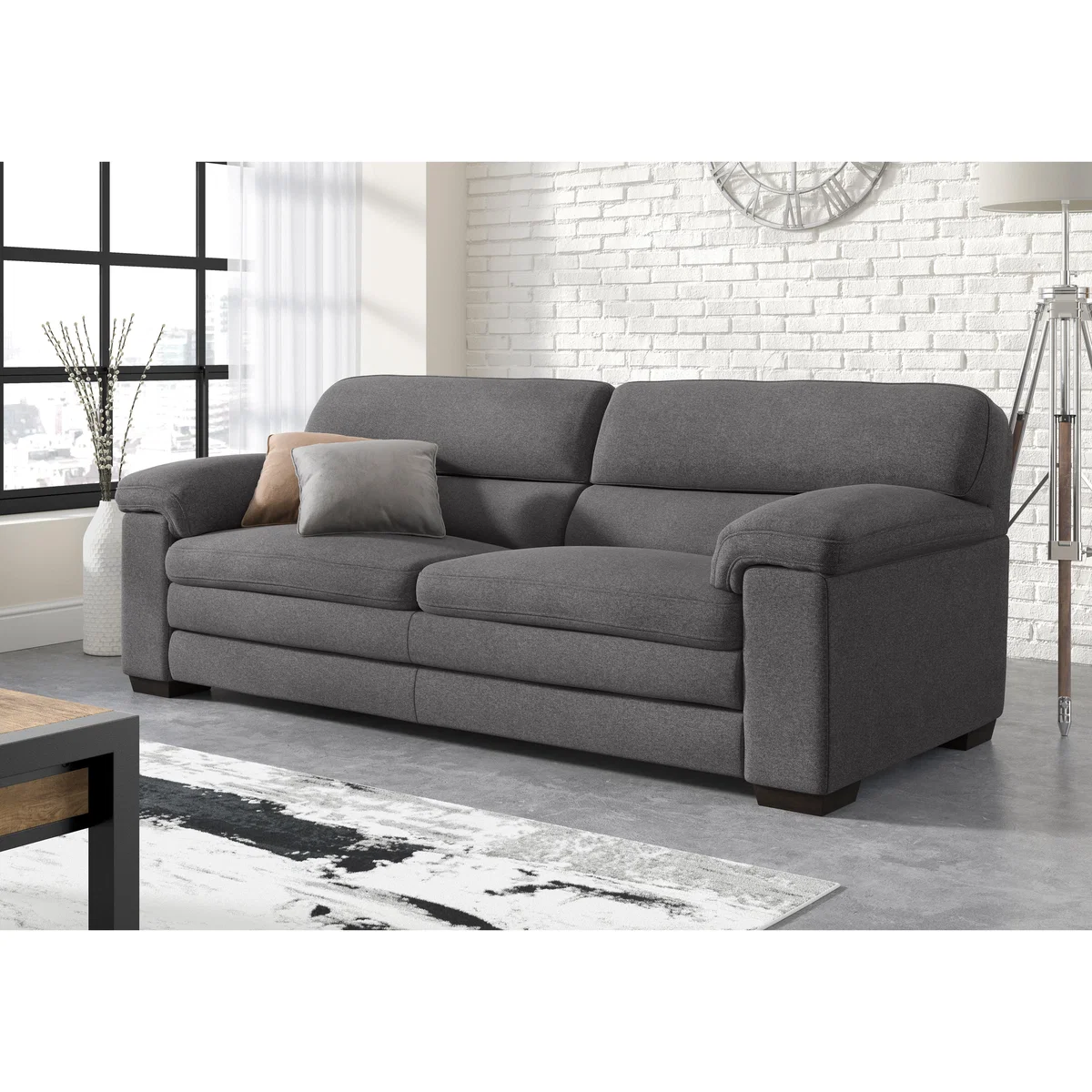 Cozee Fabric 3 Seater Sofa - Iron – image 2