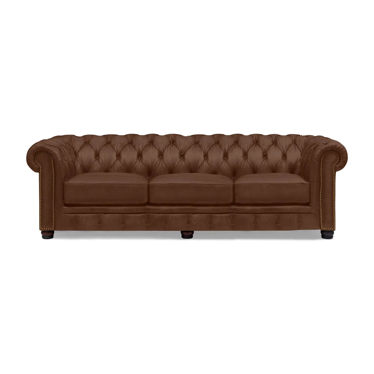 At The Helm - Shackleton 4 Seater Leather Chesterfield Sofa – image 1