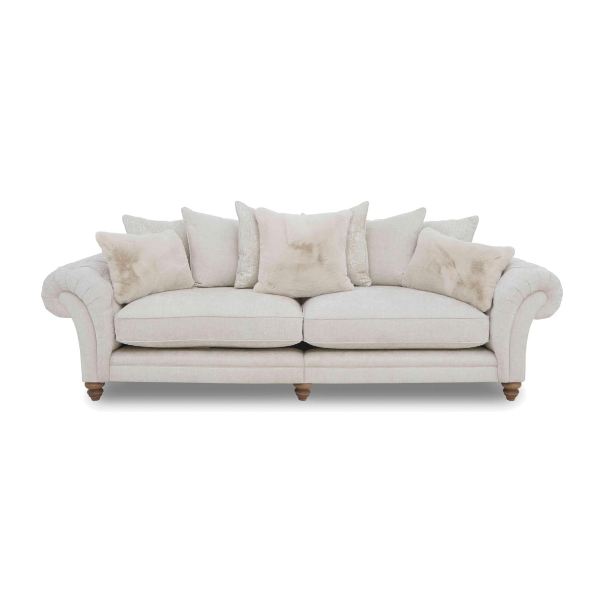 Boutique Collection - Blenheim Grand Split Frame Scatter Back Sofa with Oak Feet - Darwin Ivory