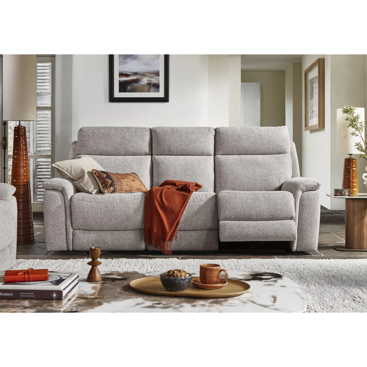 Comfort Story - Chill 3 Seater Power Recliner Sofa with Bluetooth and Drop Down Console - R110 Sand - Sofas and Armchairs - In Time for Christmas – image 3