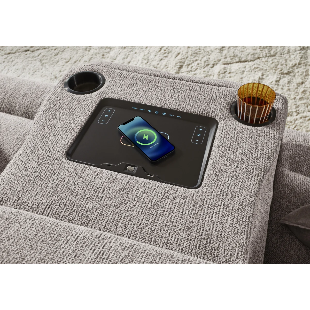 Comfort Story - Chill 3 Seater Power Recliner Sofa with Bluetooth and Drop Down Console - R110 Sand - Sofas and Armchairs - In Time for Christmas – image 4