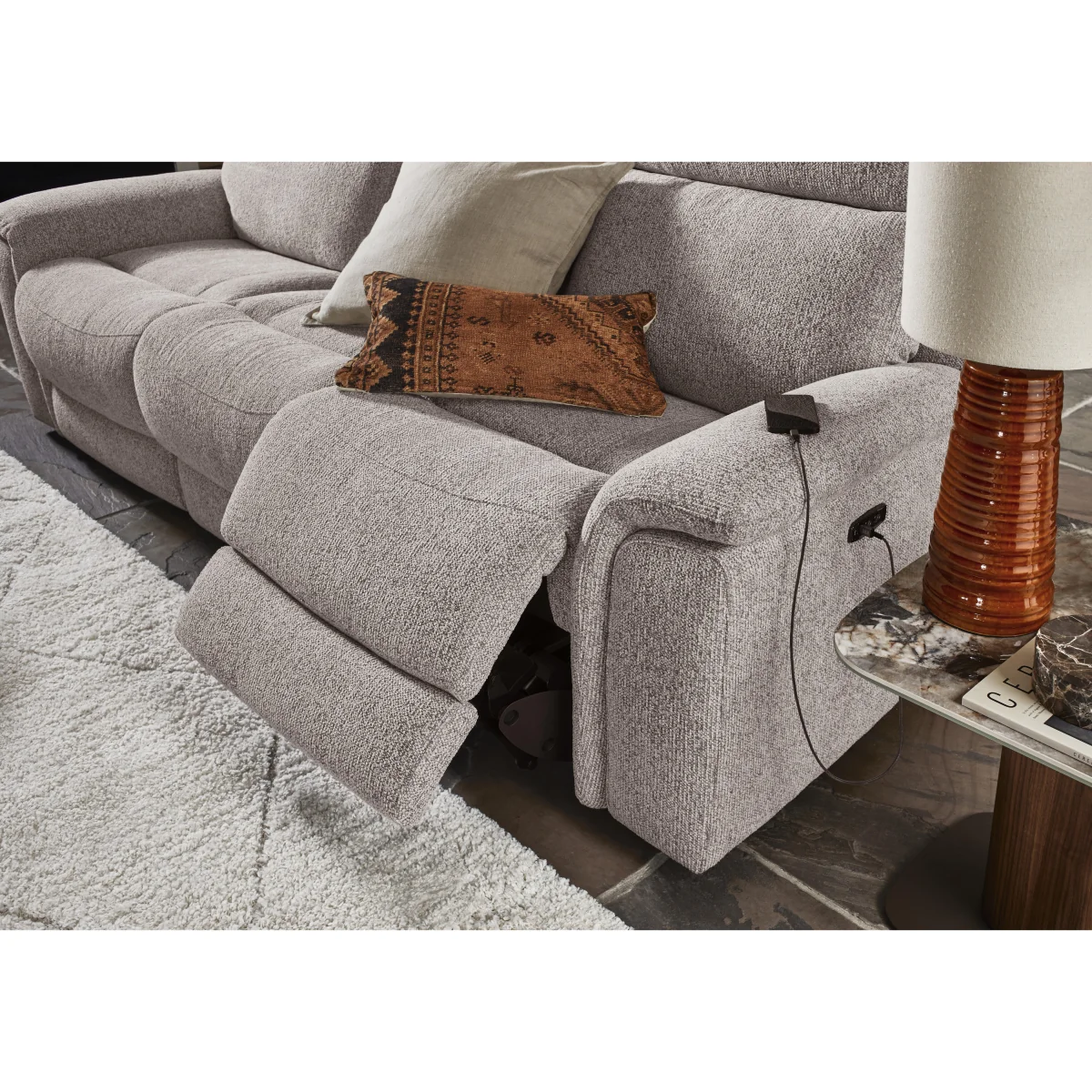 Comfort Story - Chill 3 Seater Power Recliner Sofa with Bluetooth and Drop Down Console - R110 Sand - Sofas and Armchairs - In Time for Christmas – image 7