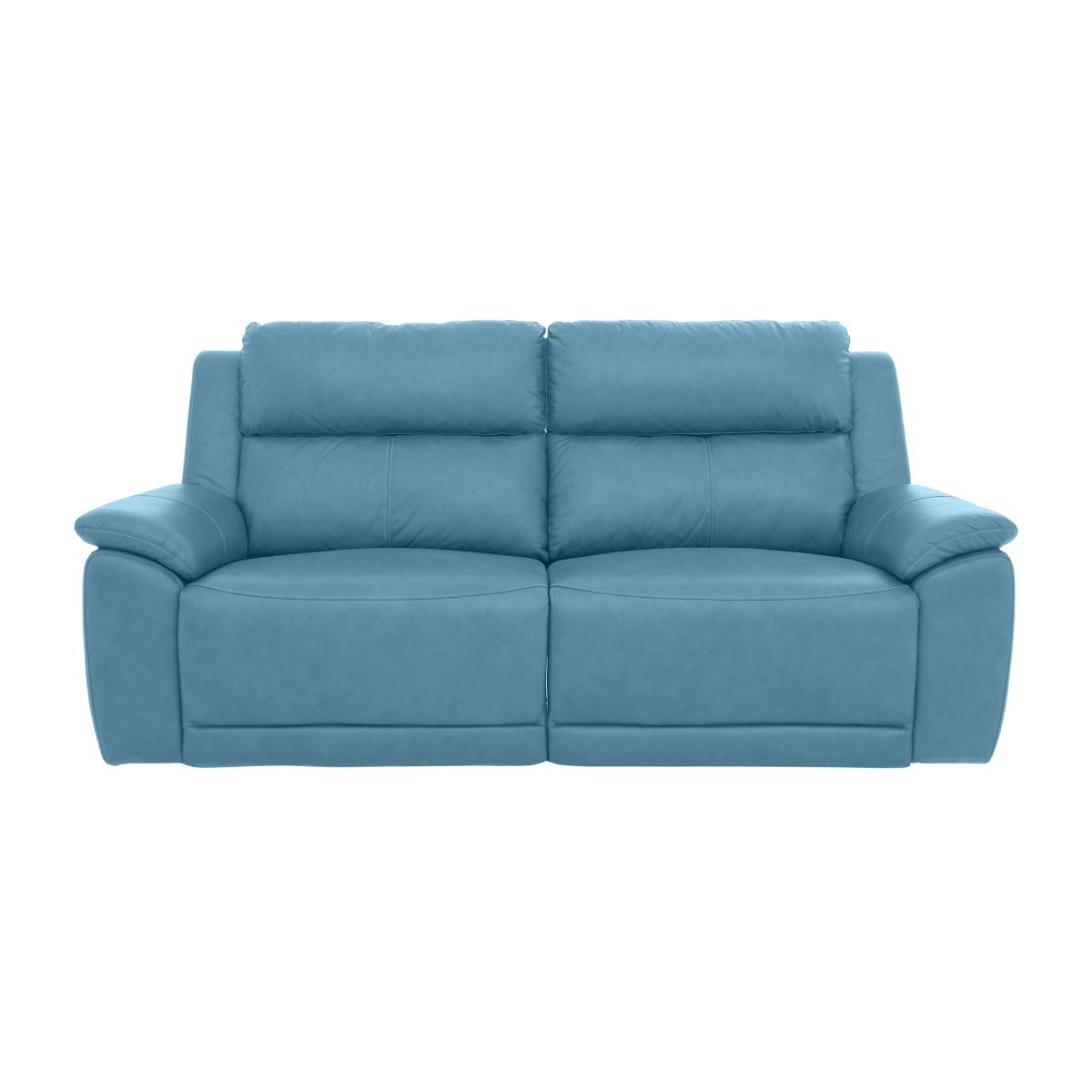 Utah 3 Seater Leather Sofa - Blu – image 1