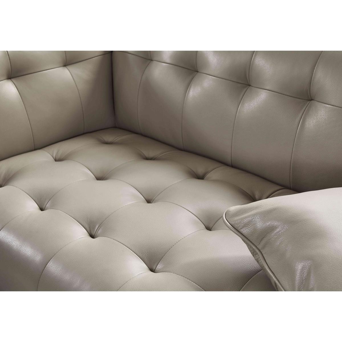 Rene 2 Seater Leather Sofa - Granite – image 4