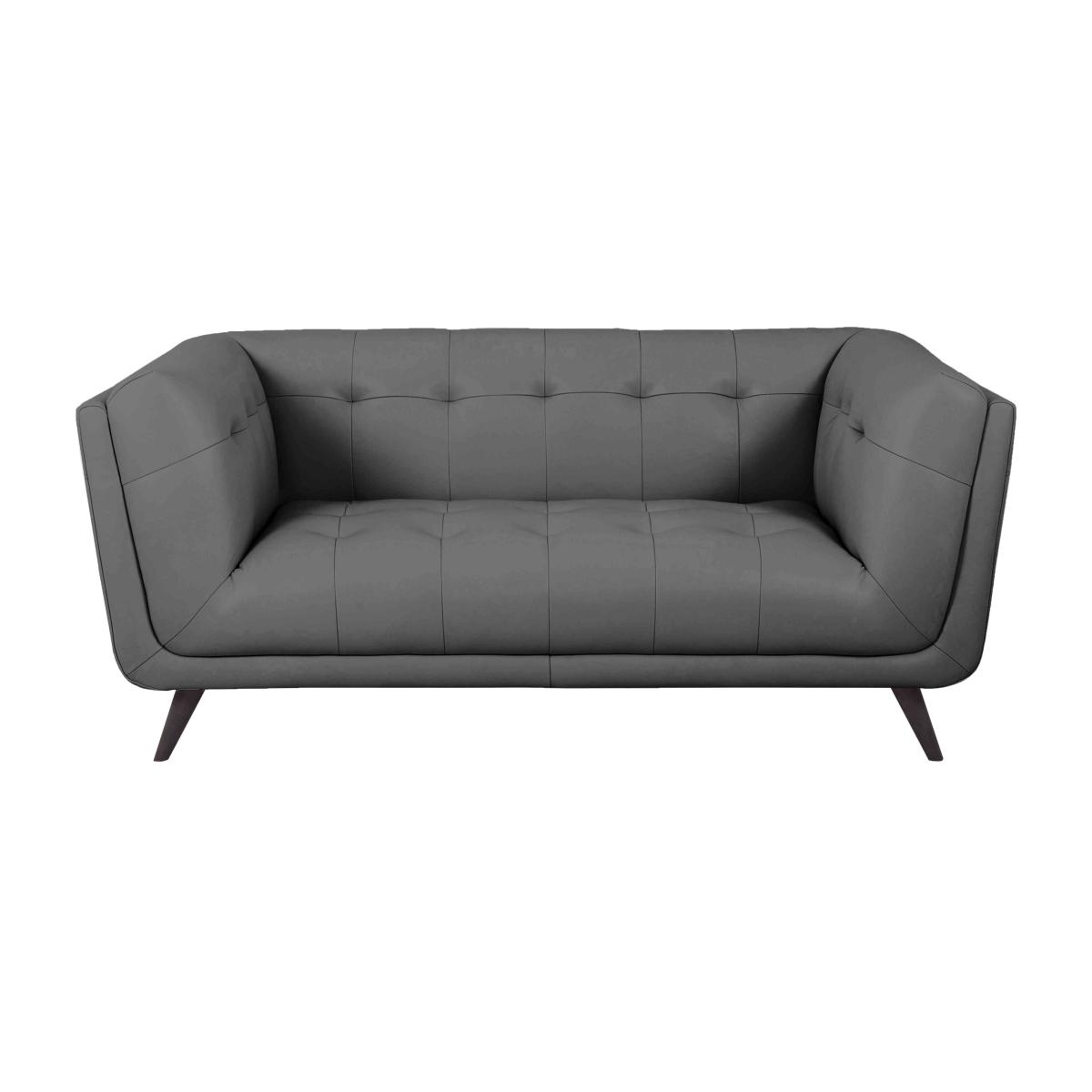 Rene 2 Seater Leather Sofa - Granite – image 1