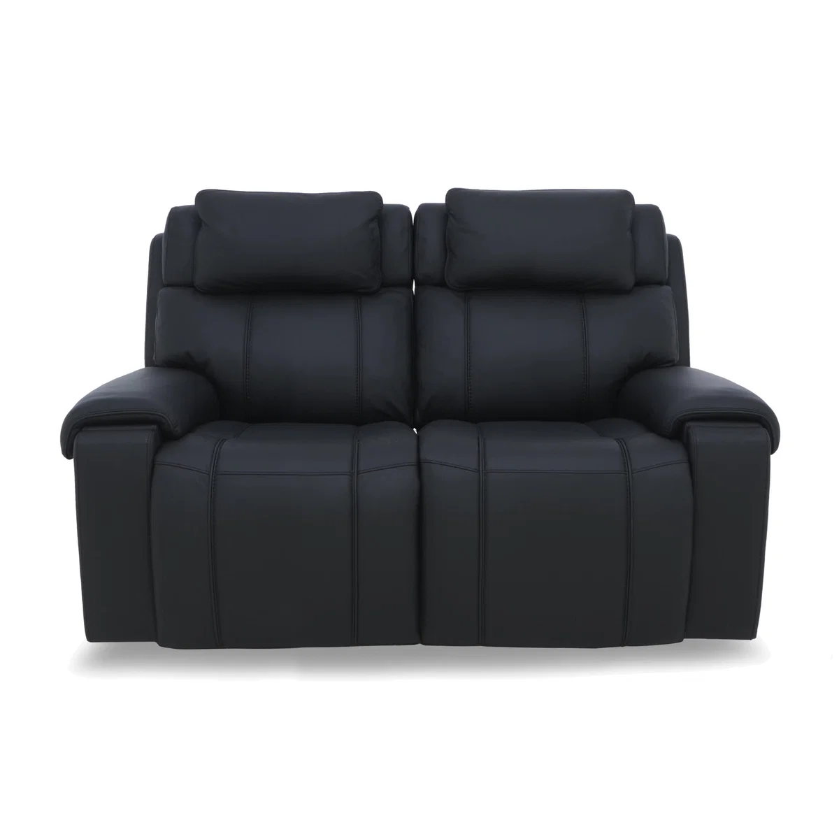 World of Leather - Hollywood NC Leather 2 Seater Sofa - Black – image 1