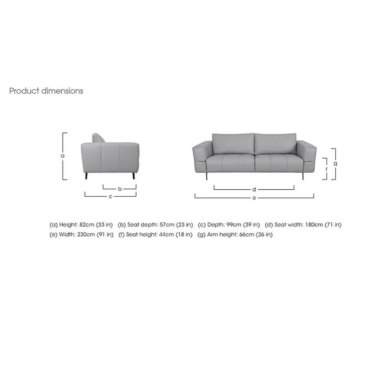 Lawson 3 Seater Leather Sofa – image 2