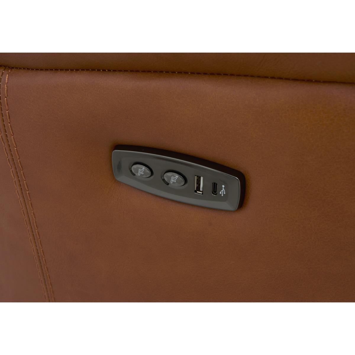 World of Leather - Compact Collection Titch Leather 3 Seater Sofa - Tobacco – image 6