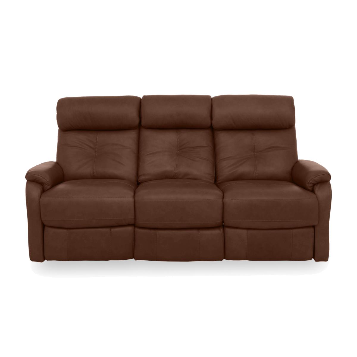 World of Leather - Compact Collection Titch Leather 3 Seater Sofa - Tobacco – image 1