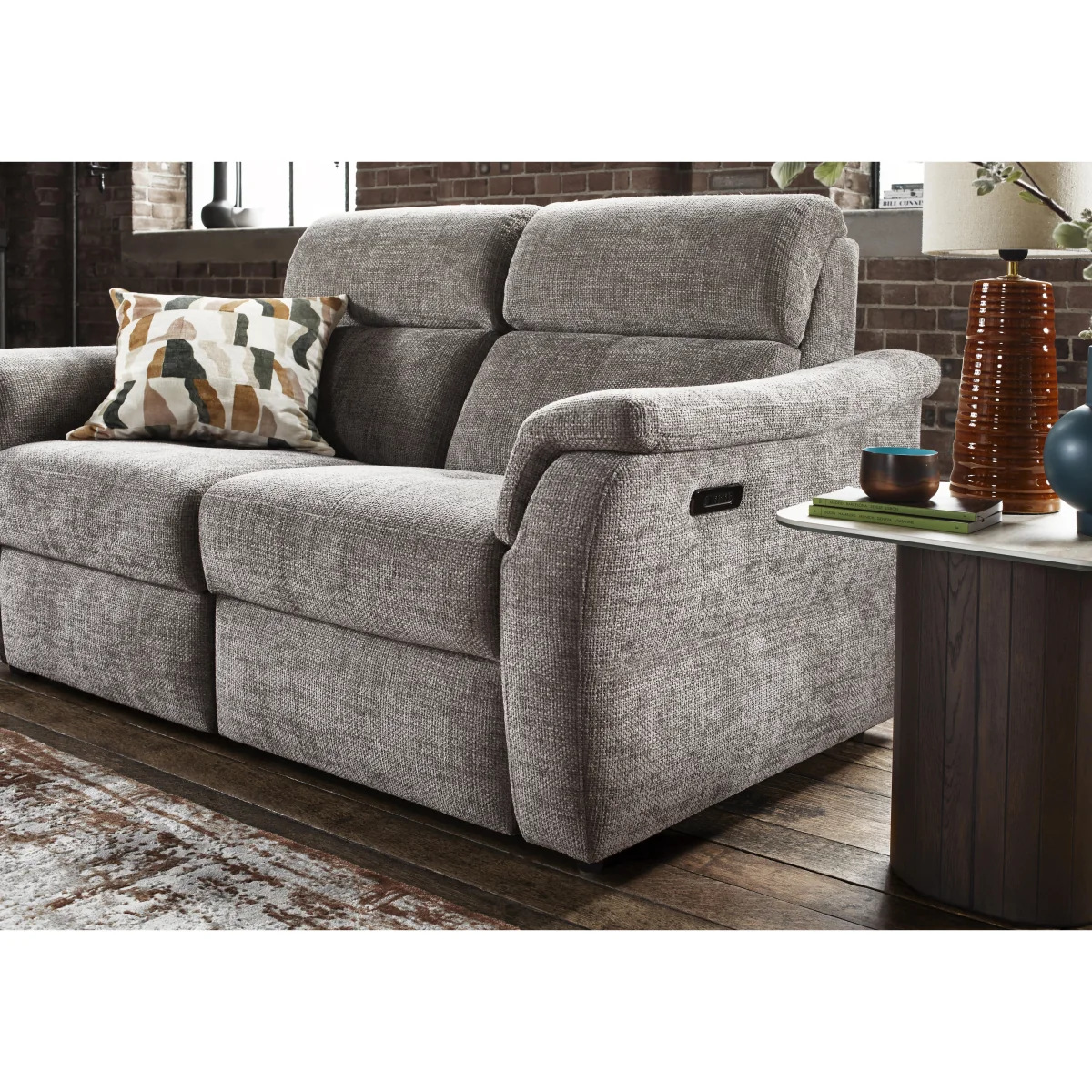 Nicoletti - Bella 3 Seater Fabric Power Recliner Sofa with Power Headrests – image 3