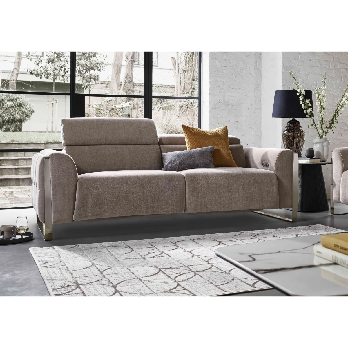 Gisella Fabric 3 Seater Power Recliner Sofa with Power Headrests - Bottle Green - Sofas and Armchairs - In Time for Christmas – image 3