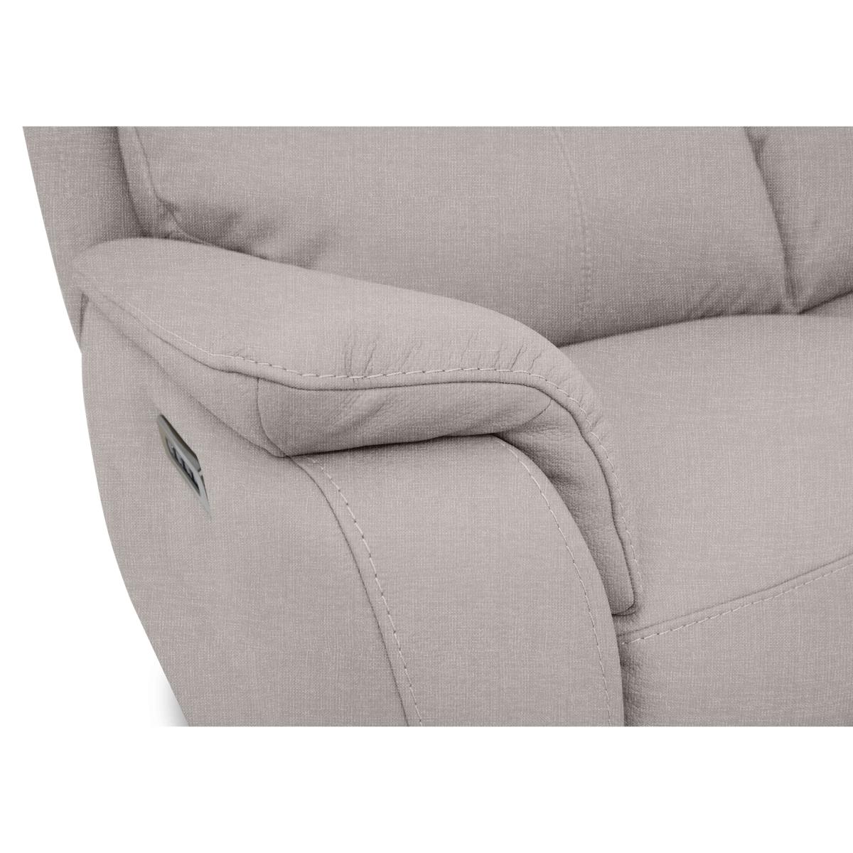 Nicoletti - Vito Fabric 3 Seater Sofa with Power Recliner - Baobab Ghiaccio – image 3