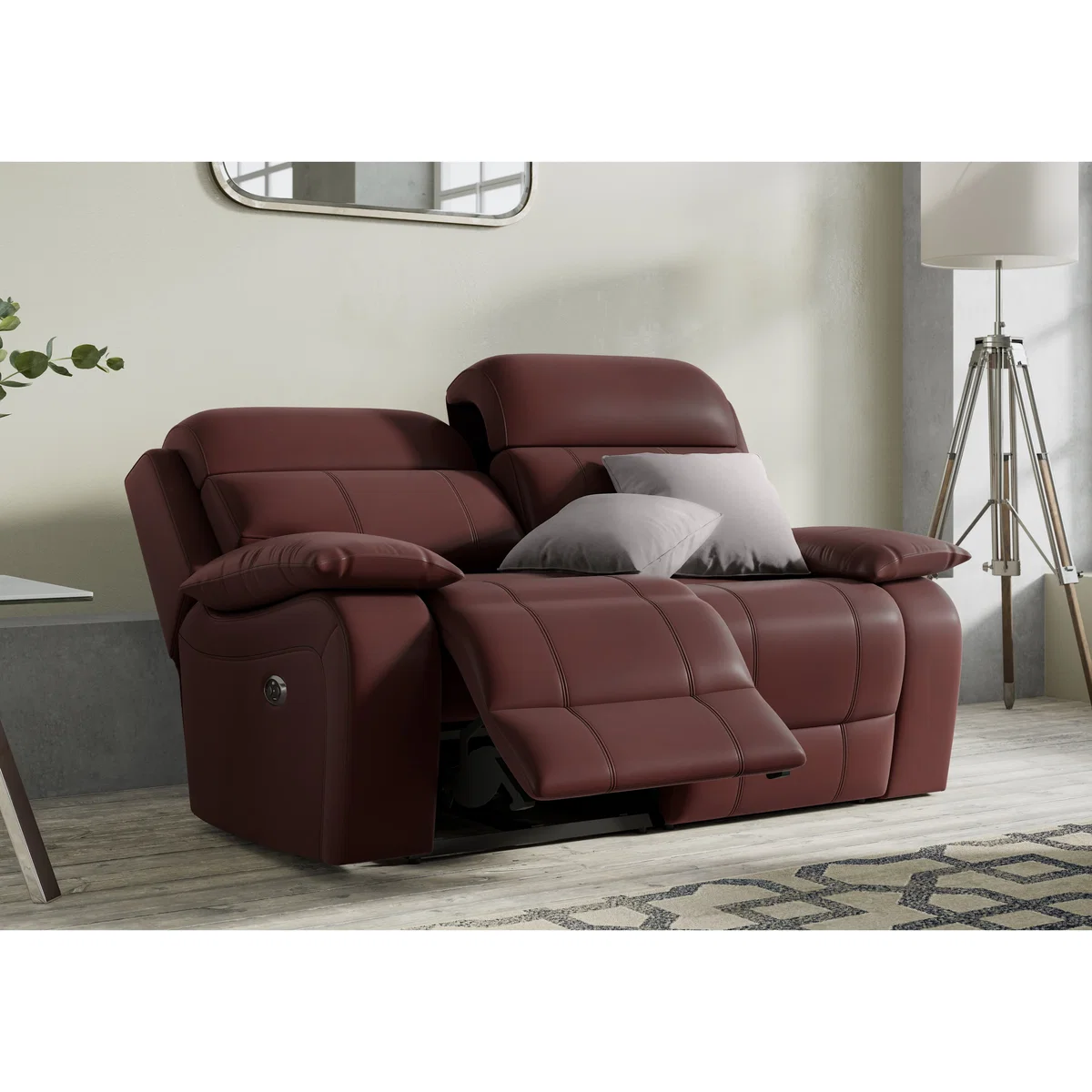Moreno 2 Seater Leather Sofa - Olive – image 2