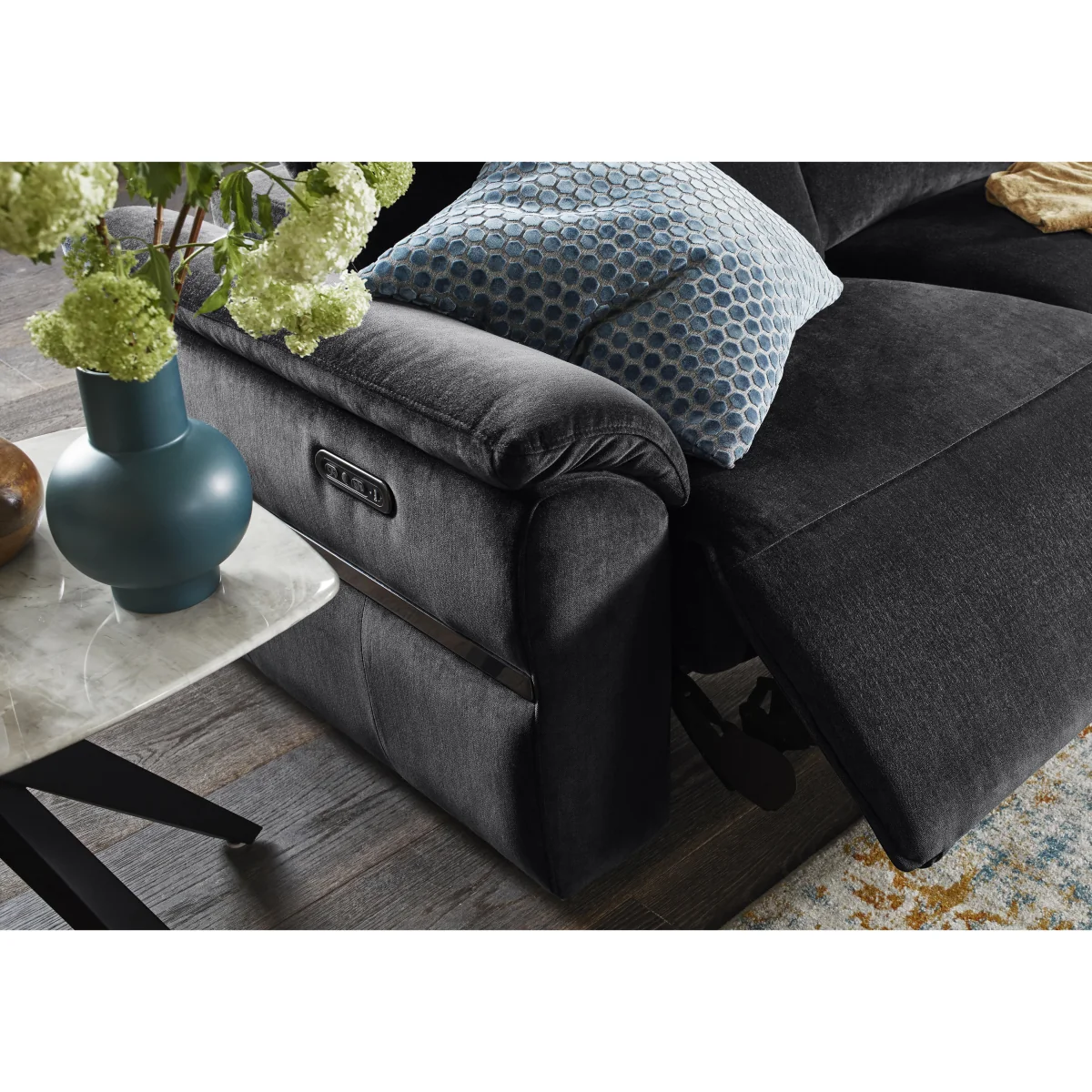 Dolomite 2 Seater Fabric Power Recliner Sofa with Power Headrests and Console - Sofas and Armchairs - In Time for Christmas – image 5